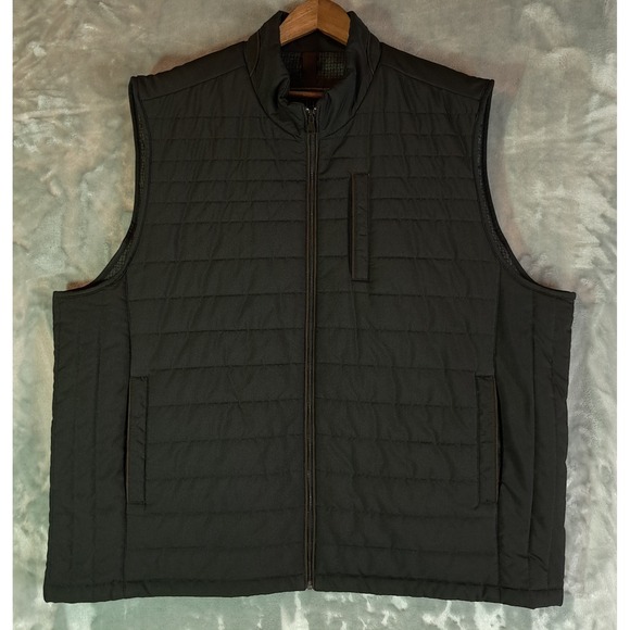 Jos. A. Bank Other - Jos A Bank Reserve Men's Black Quilted Puffy Vest Full Zip Pockets Sz 2X XXL